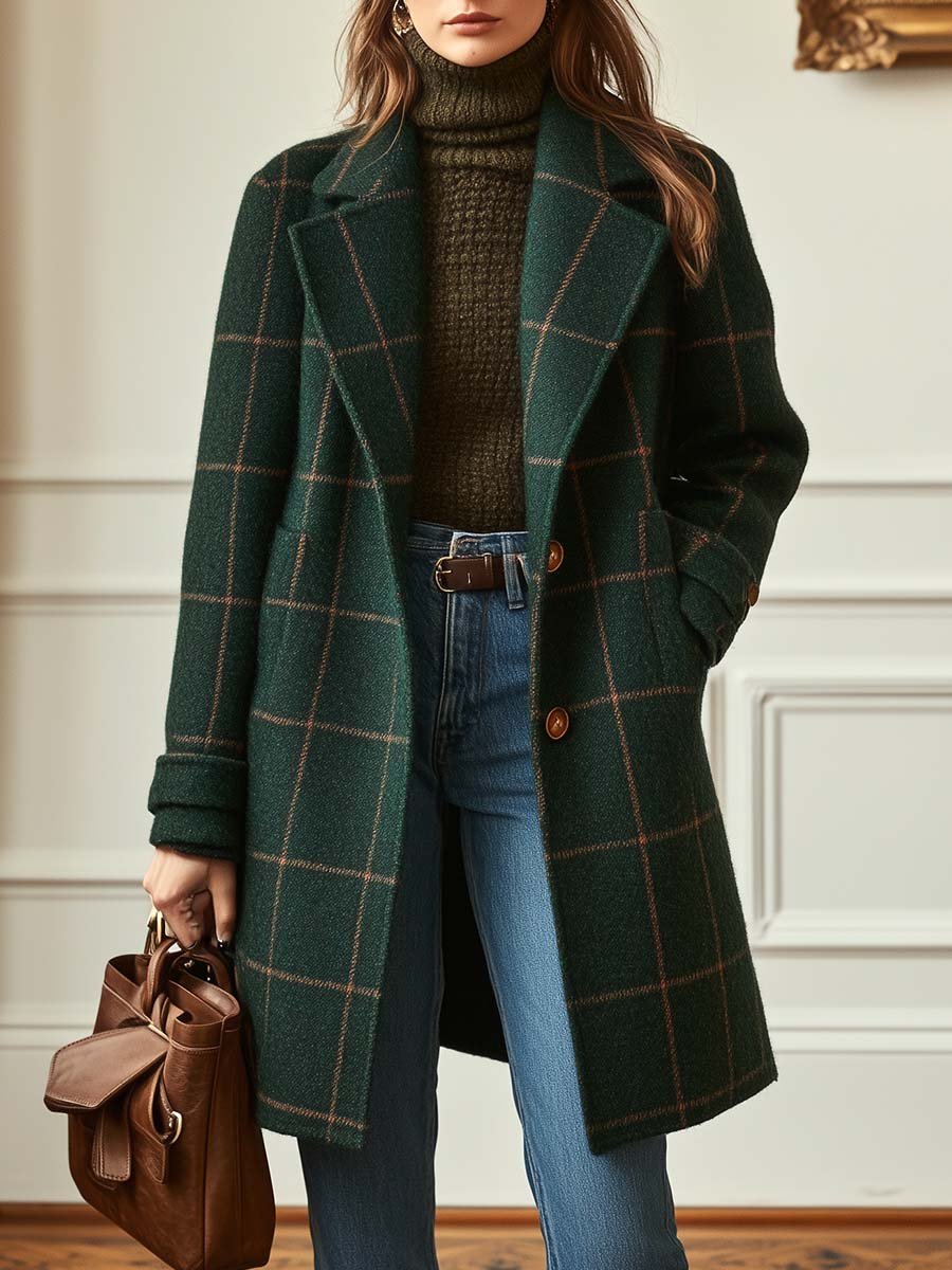 Catherine | Classic Plaid Winter Coat
